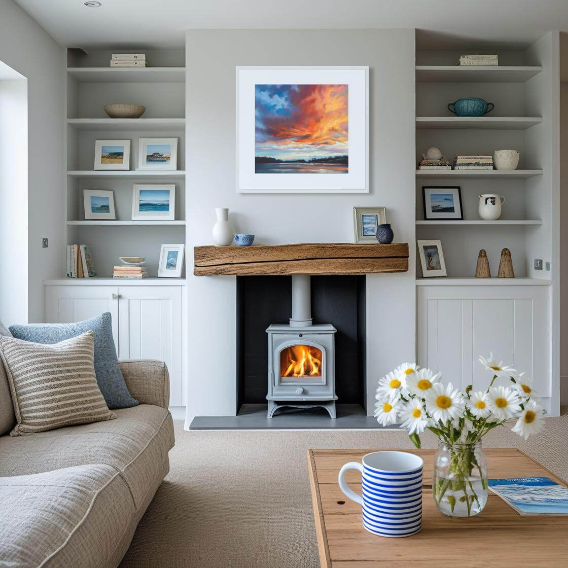 Coastal wall art prints for living room - print by Rachel Painter, contemporary landscape artist