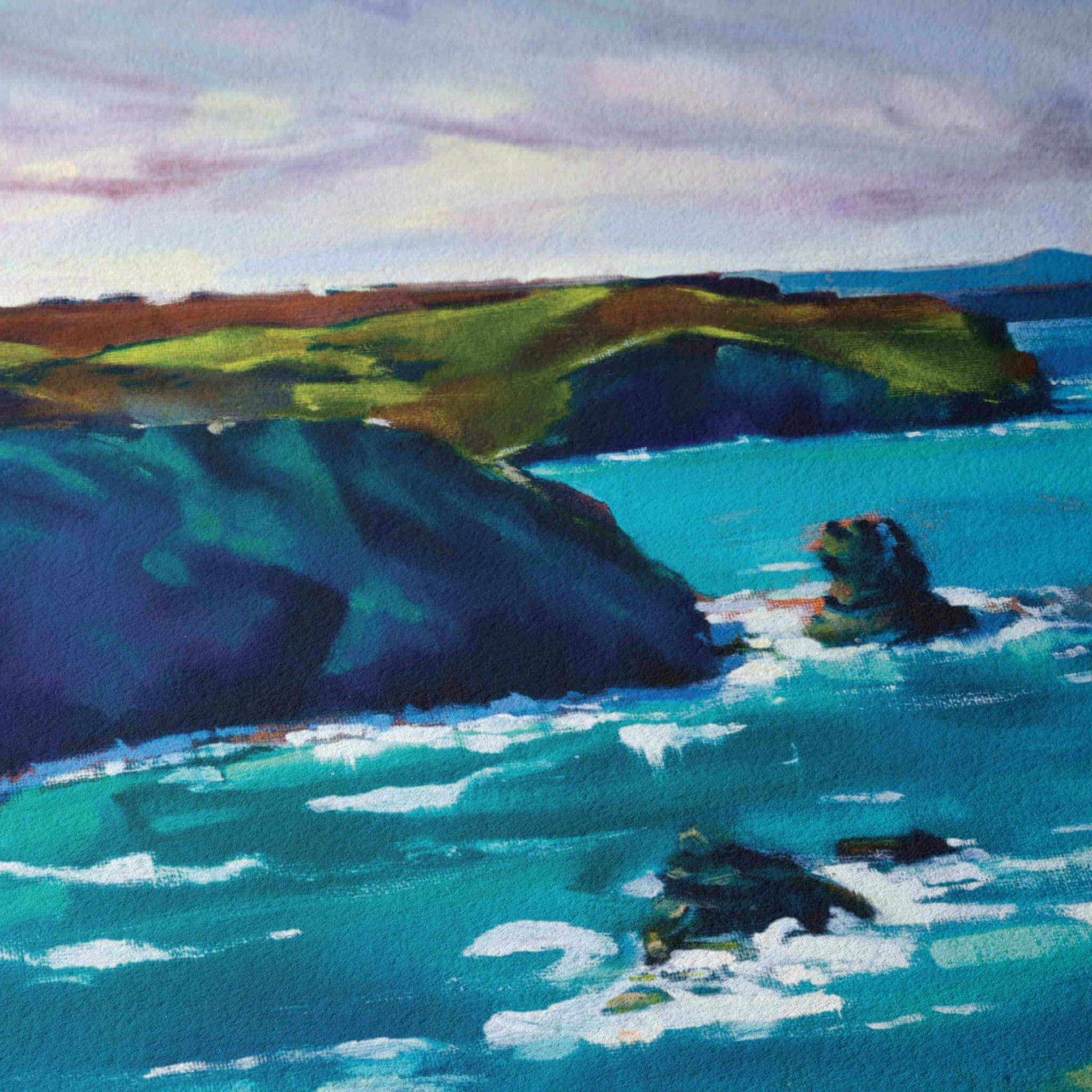 Close up of Giclée art print texture