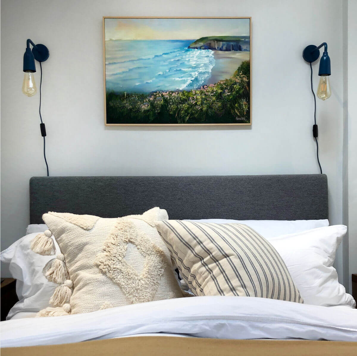 A Wedding Painting Commission: A Cornwall Love Story At Mawgan Porth Beach