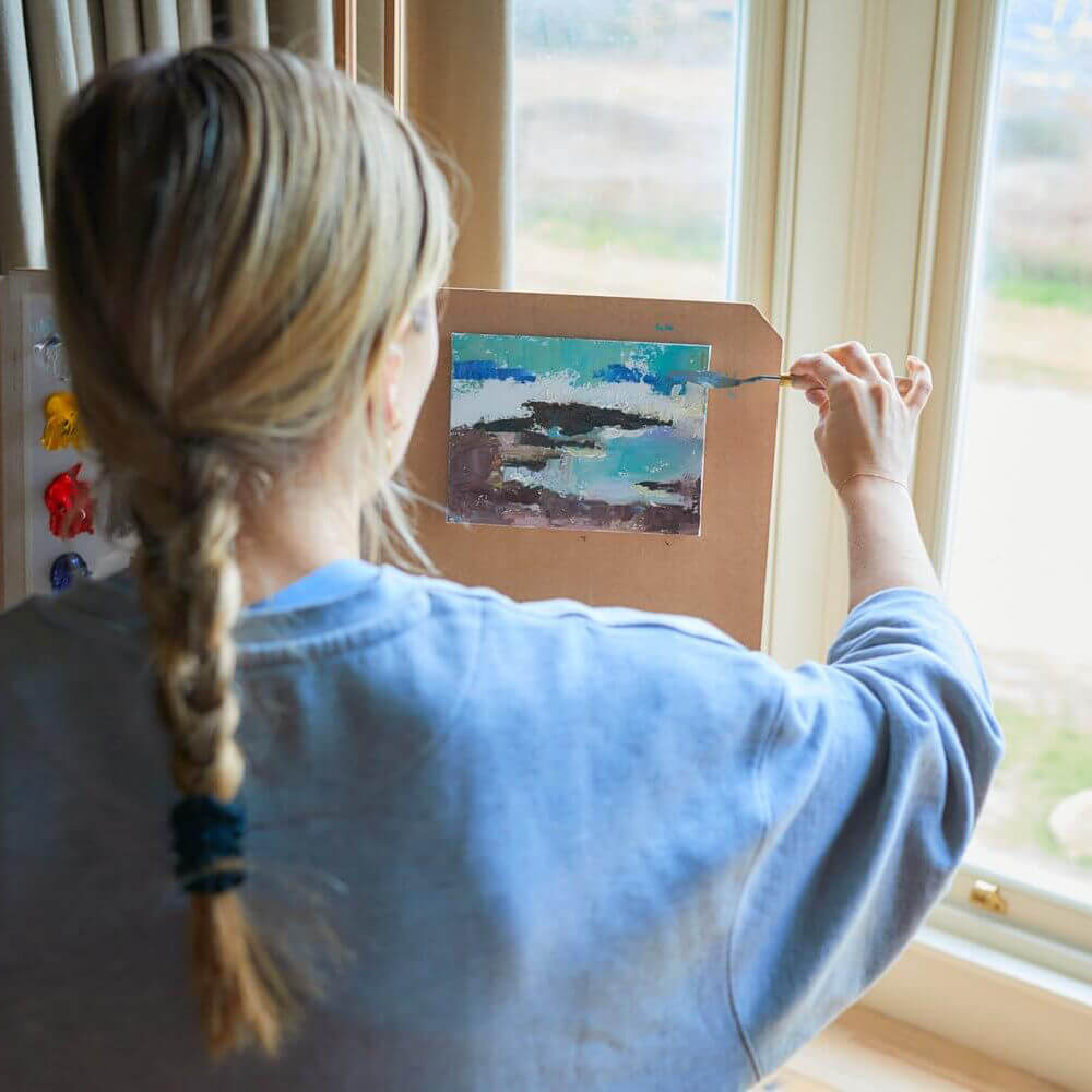 Atlanta Trevone Bay oil painting class 