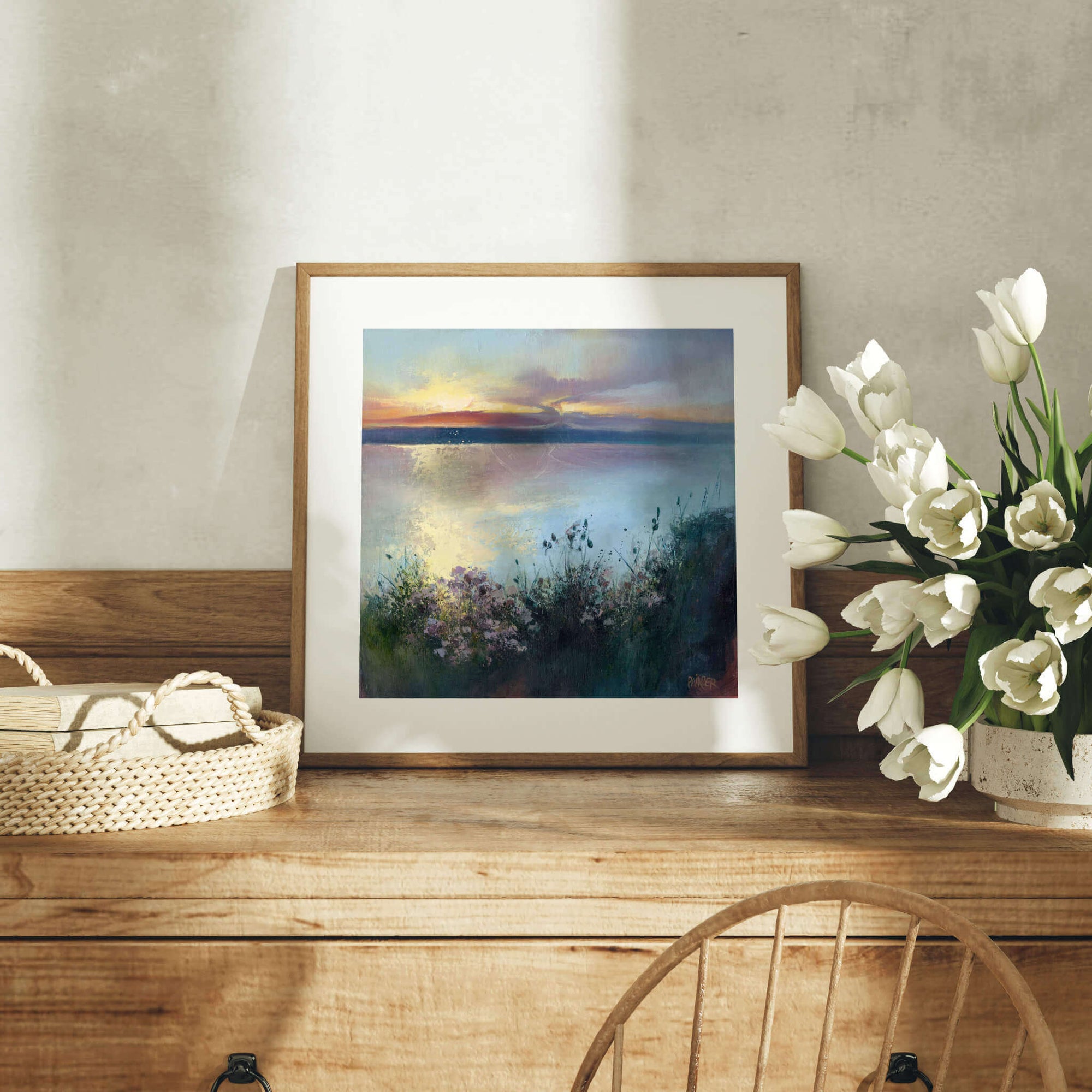 Wall art prints for coastal lounge decor or dresser - by Rachel Painter, contemporary artist