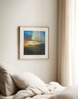 Wall art print for country contemporary cottage bedroom - by Rachel Painter, landscape artist