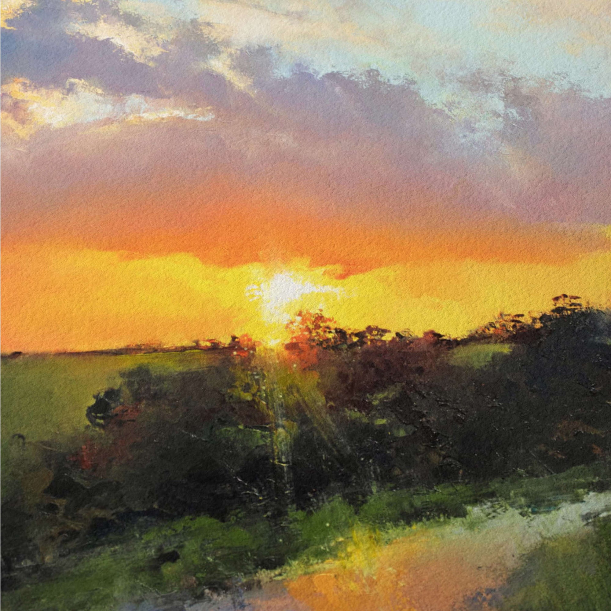 Close up of Giclée art print texture