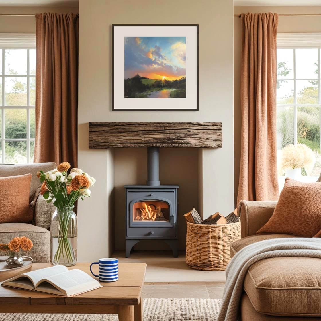 Vibrant wall art prints for living room - print by Rachel Painter, contemporary landscape artist